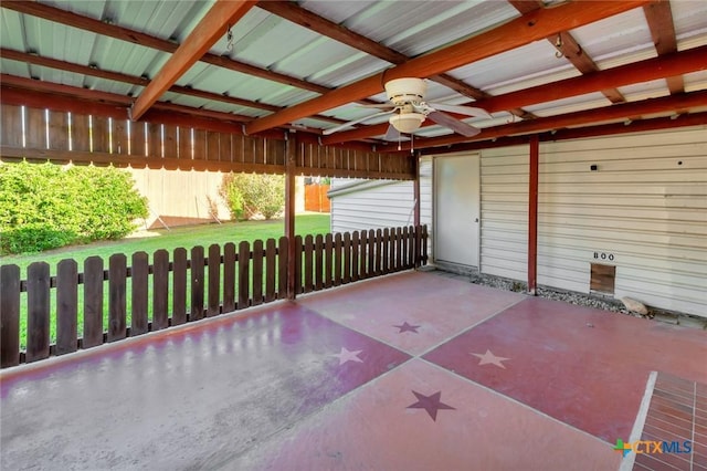 925 Eden Roc St, Victoria, TX 77904 - view of patio / terrace featuring ceiling fan
