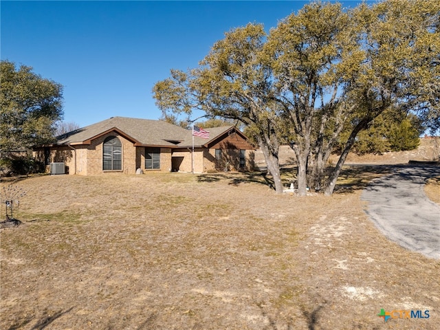 view of front of property with central AC