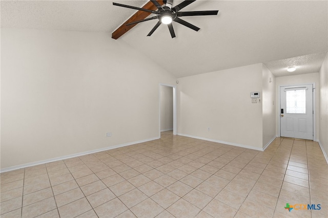 501 Geri Dr, Copperas Cove, TX 76522 - unfurnished room featuring a textured ceiling, light tile patterned floors, and a ceiling fan