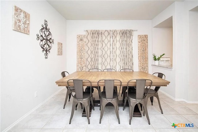 view of tiled dining space