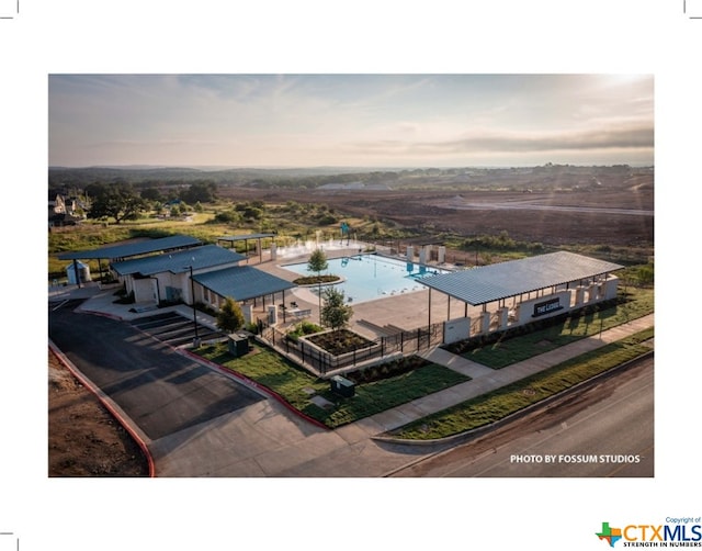 2258 Hoja Ave, New Braunfels, TX 78132 - bird's eye view of a pool area
