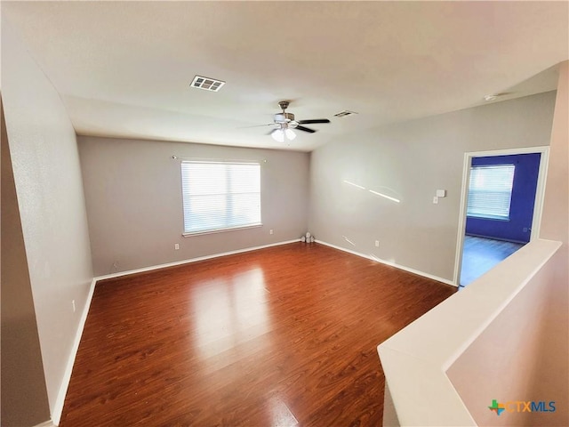 9200 Ashlyn Dr, Killeen, TX 76542 - spare room featuring plenty of natural light, ceiling fan, and wood finished floors