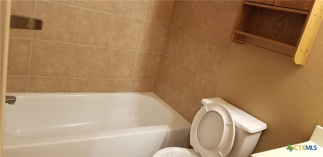 1207 Nicholas Cir, Killeen, TX 76542 - bathroom with toilet, a bath, and a shower