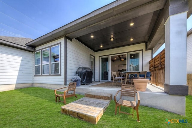 view of patio featuring area for grilling