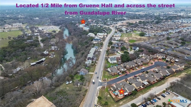 bird's eye view with a residential view