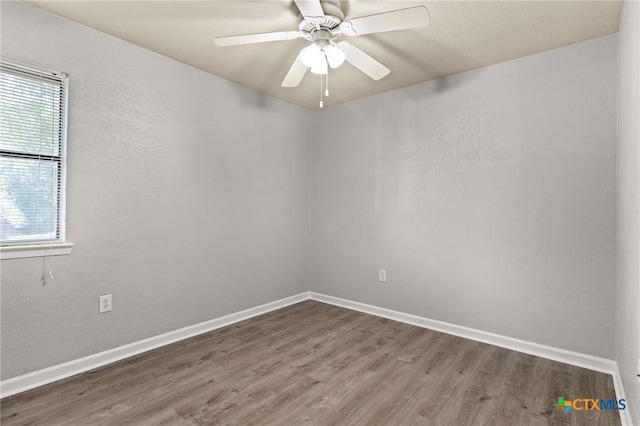 708 N 19th St, Copperas Cove, TX 76522 - spare room featuring wood finished floors and a ceiling fan