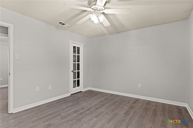 708 N 19th St, Copperas Cove, TX 76522 - spare room with a ceiling fan and wood finished floors