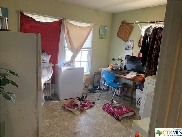 interior space featuring washer / dryer