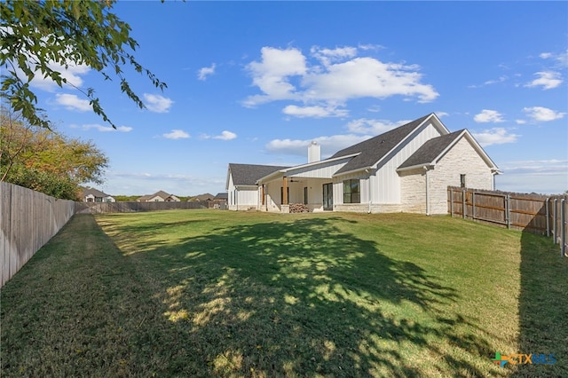 exterior space with a lawn