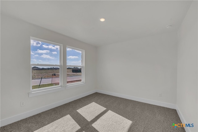 view of carpeted spare room