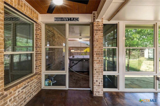 5705 Fenton Ln, Belton, TX 76513 - unfurnished sunroom with ceiling fan and healthy amount of natural light