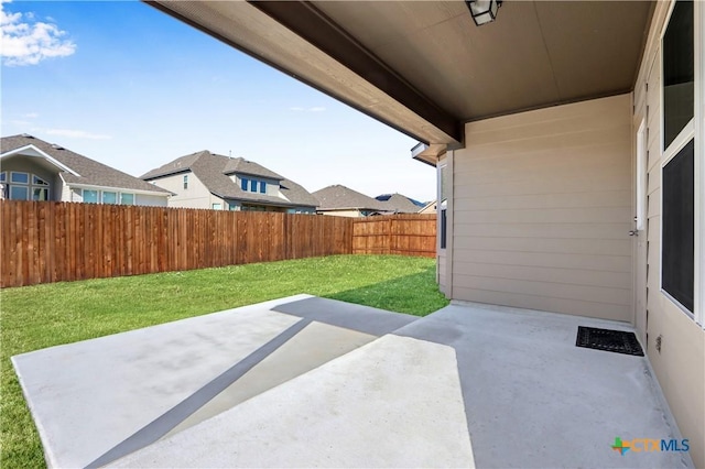 view of patio with a fenced backyard