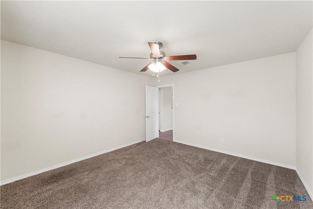 2014 Deer Field Way, Harker Heights, TX 76548 - unfurnished room with ceiling fan and carpet floors