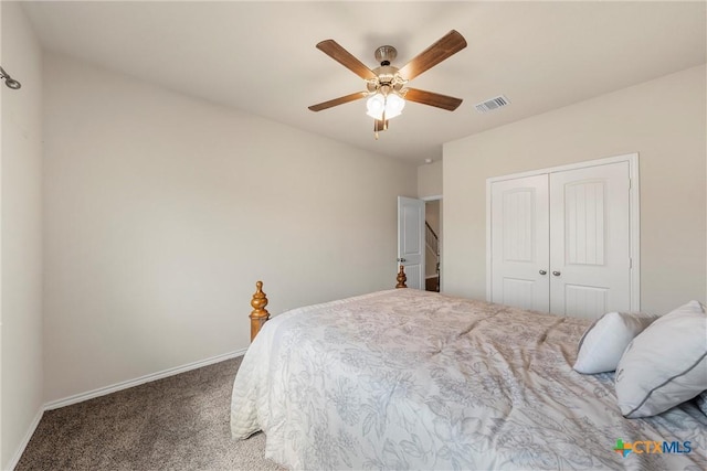 2014 Deer Field Way, Harker Heights, TX 76548 - carpeted bedroom with a closet and ceiling fan