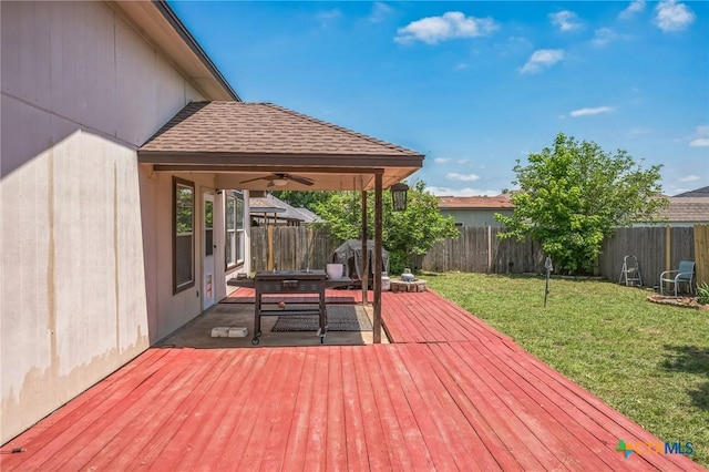 7123 Kevin Dr, Temple, TX 76502 - deck with a ceiling fan