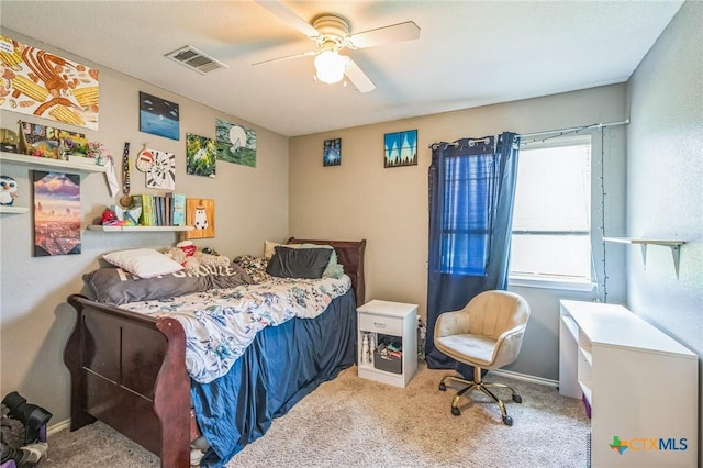 7123 Kevin Dr, Temple, TX 76502 - carpeted bedroom with ceiling fan and baseboards