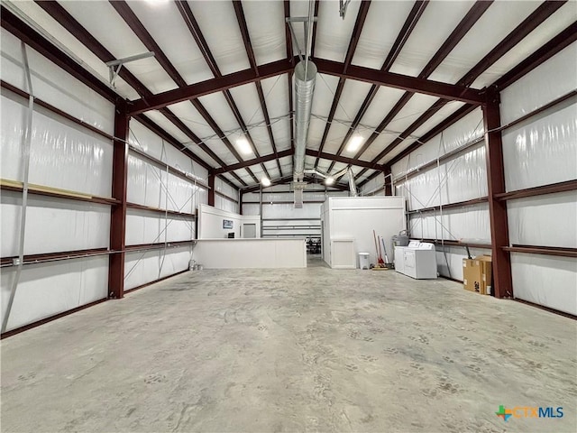 garage featuring washer / clothes dryer