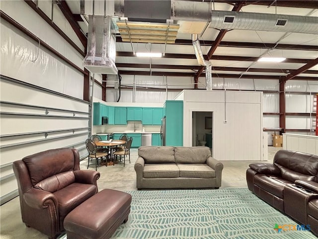 interior space with concrete flooring