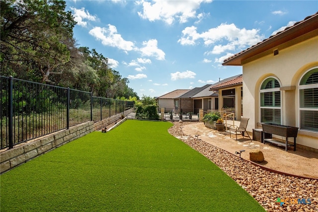 view of yard featuring a patio area