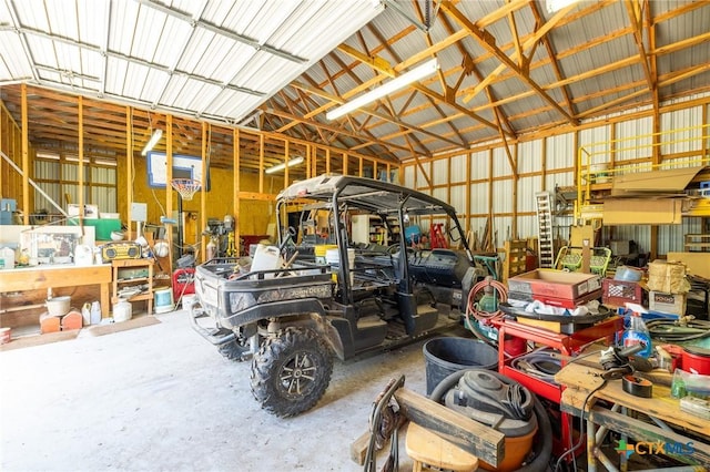 6589 State Highway 304, Harwood, TX 78632 - garage featuring metal wall