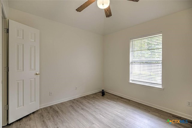 2109 Southport Dr, Killeen, TX 76542 - empty room featuring a ceiling fan and light wood-style floors