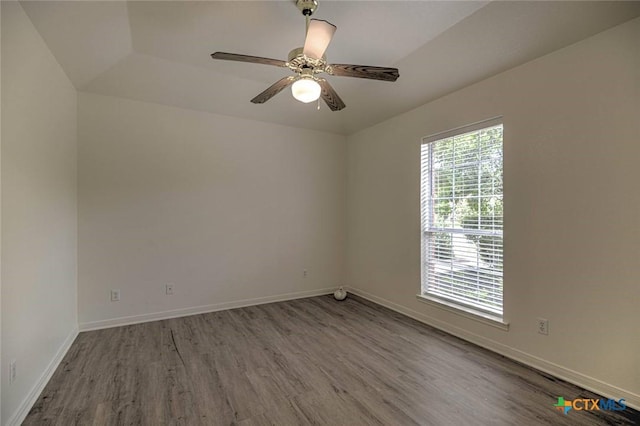 2109 Southport Dr, Killeen, TX 76542 - spare room featuring wood finished floors and ceiling fan
