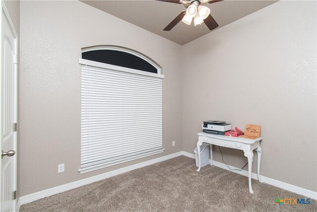 503 Willow Dr, Troy, TX 76579 - home office featuring carpet flooring and a ceiling fan