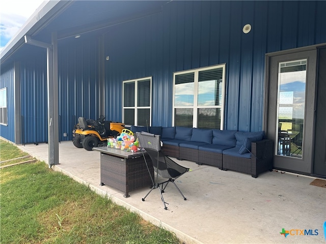 view of patio / terrace featuring an outdoor hangout area