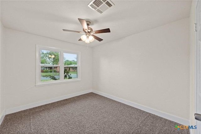 3126 Glenwood Dr, Temple, TX 76502 - carpeted spare room featuring visible vents, baseboards, and a ceiling fan