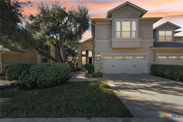 view of front of house featuring a garage