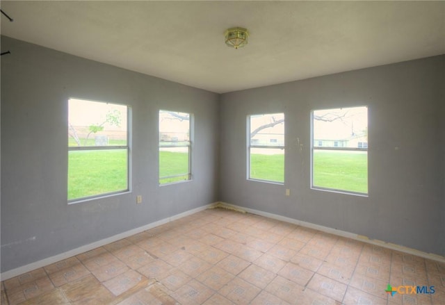 empty room with a wealth of natural light