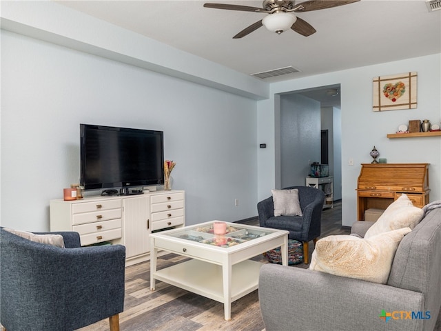 900 Hatton Hill Ln, Austin, TX 78725 - living room with a ceiling fan and light wood finished floors