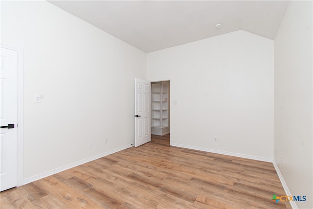 empty room featuring light hardwood / wood-style floors