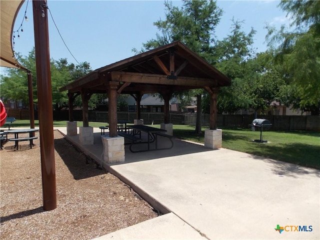 513 Pumpkin Dr, Temple, TX 76502 - view of home's community with a gazebo, a fenced backyard, and a patio