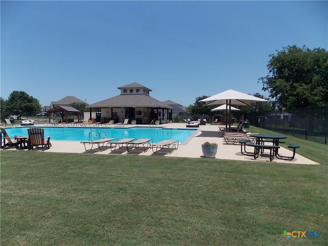 513 Pumpkin Dr, Temple, TX 76502 - community pool featuring a gazebo and a patio
