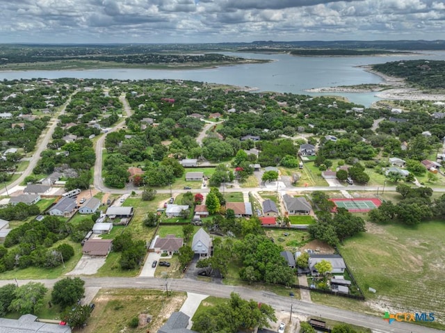 1568 Blueridge Dr, Canyon Lake, TX 78133 - aerial perspective of suburban area with a large body of water