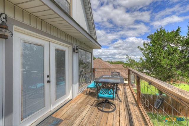 1568 Blueridge Dr, Canyon Lake, TX 78133 - wooden deck with outdoor dining area