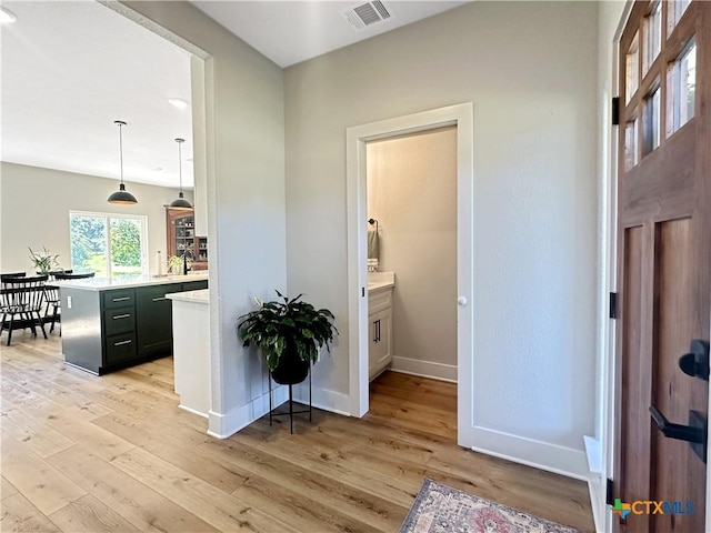 701 S Hudson St, Flatonia, TX 78941 - hall featuring light wood-style flooring and baseboards