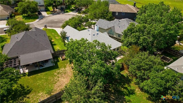 aerial view of residential area