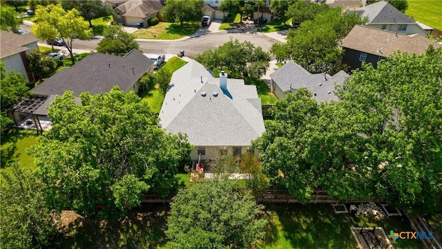 aerial view of residential area