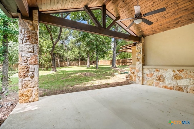 1010 Woodland Bend Cir, Salado, TX 76571 - view of patio featuring a ceiling fan