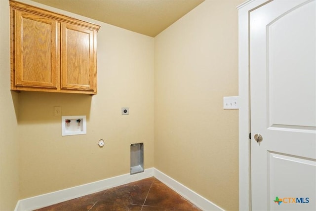 703 Cosper Creek Dr, Killeen, TX 76542 - washroom featuring hookup for a washing machine, cabinet space, hookup for an electric dryer, and gas dryer hookup