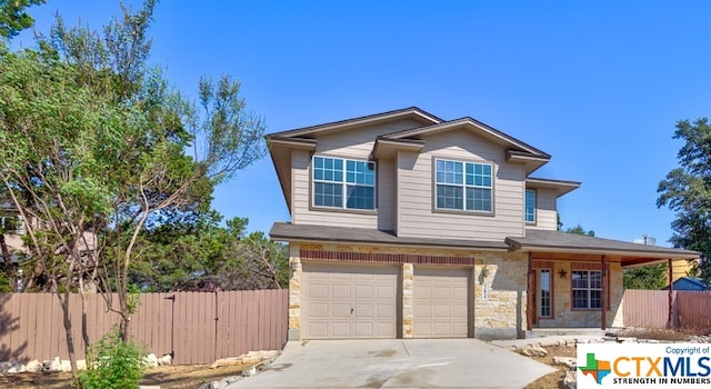 view of front of house featuring a garage