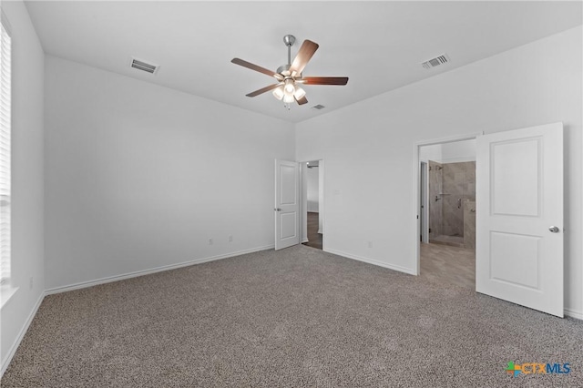 7912 Emery Oaks Dr, Temple, TX 76502 - unfurnished bedroom featuring ceiling fan, carpet flooring, baseboards, and visible vents