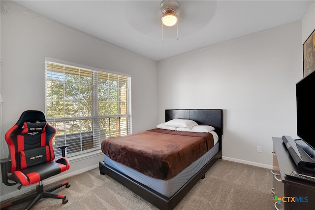 1444 Rolling Brook Dr, Temple, TX 76502 - bedroom featuring carpet flooring, baseboards, and ceiling fan