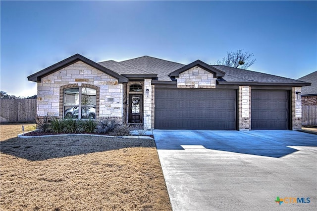 view of front of home featuring a garage