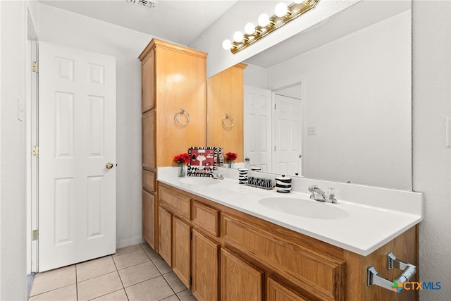 bathroom featuring tile patterned floors and vanity