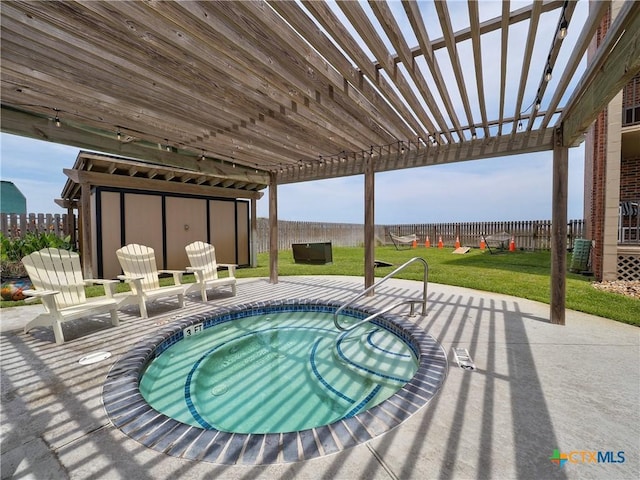 6021 State Highway 361 Unit 109, Port Aransas, TX 78373 - view of swimming pool featuring a patio area and a pergola