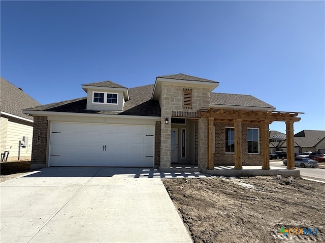 view of front of home featuring a garage