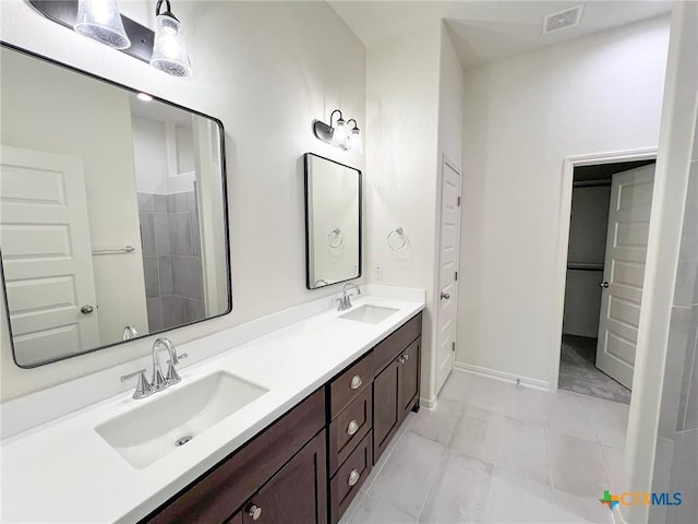 bathroom featuring vanity